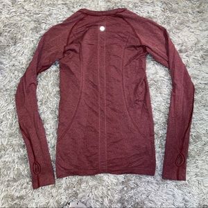 lululemon athletica Tops - Lululemon swiftly tech burgundy long sleeve size 6 lululemon athletica Tops - Lululemon swiftly tech burgundy long sleeve size 6